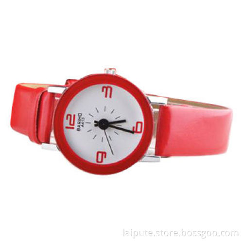 Simple Design Leather Band Watch, Lovely Dial and Colorful Band, Nice Choice for GirlsNew